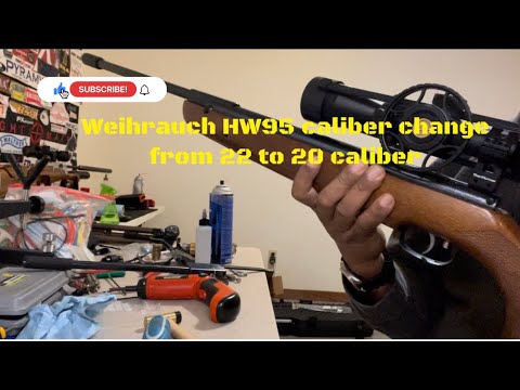 Weihrauch HW95 caliber change from 22 to 20 caliber #weihrauch #weihrauchhw95 #weihrauchspringers