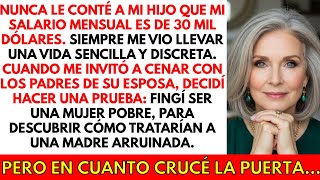 Fingí ser una madre pobre al conocer a la familia de mi nuera. Pero descubrí algo que...