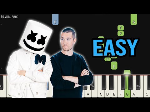 Marshmello ft Bastille - Happier | EASY Piano Tutorial by Pianella Piano