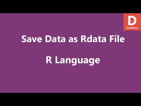 R Programming Save Data as rdata file