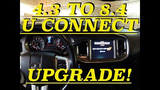 DODGE CHARGER 4.3 to 8.4 SCREEN UPGRADE /U CONNECT SCREEN SWAP/STEREO INSTALL /REMOVAL/ UNLOCK