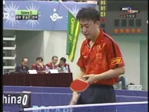 2002 Asian Games Table Tennis. Men's Teams Ma Lin(Chn)-Kim Taek Soo (S.Kor)