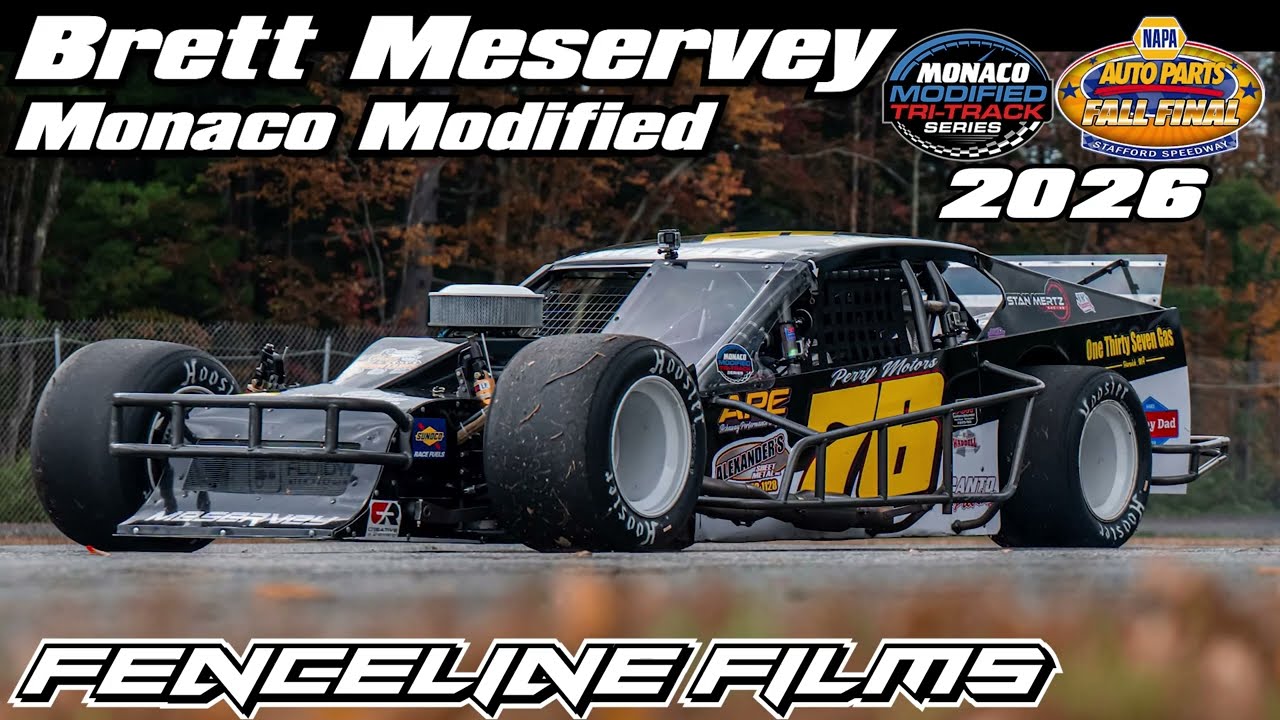 Brett Meservey Monaco Tri Track Modified Napa Auto Parts Fall Final Stafford Speedway 2026