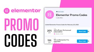 Elementor Promo Codes & Coupon Codes (2025)