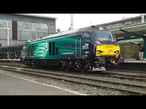 DRS Class 68 No 68007 at Carlisle - Kingmoor to Crewe - 13th August 2014
