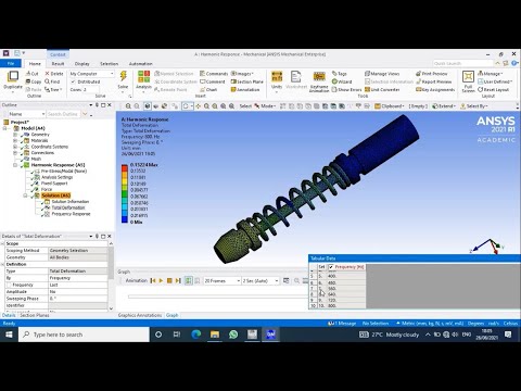 Analysis on Spring Damper | Response Spectrum Analysis In Ansys Workbench | Spring Damper Analysis