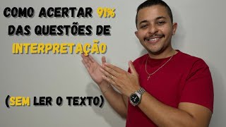 Eu Descobri o Segredo Para Acertar Questões de Interpretação Sem Precisar Ler Tudo!