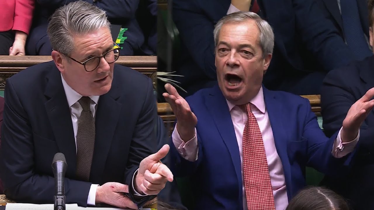 Labour goes BERSERK as Nigel Farage RIPS INTO Starmer at PMQs