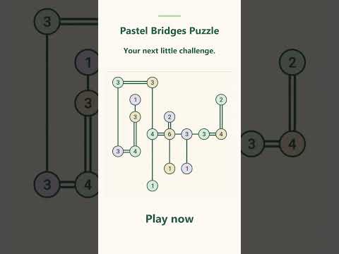 Pastel Bridges Puzzle - Hashi gameplay trailer thumbnail