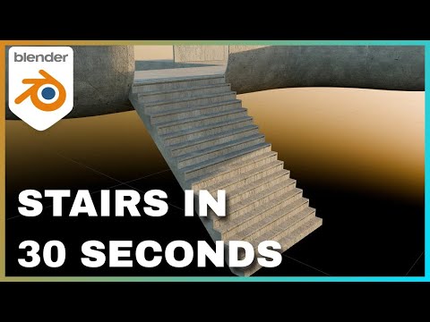 How to MAKE stairs in BLENDER in 30 Seconds - Blender Quicktip 008