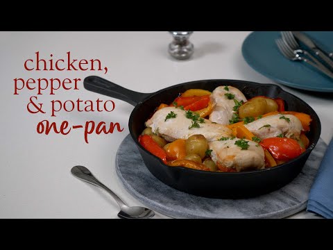 Slimming World Syn-free chicken pepper and potato one pan recipe - FREE