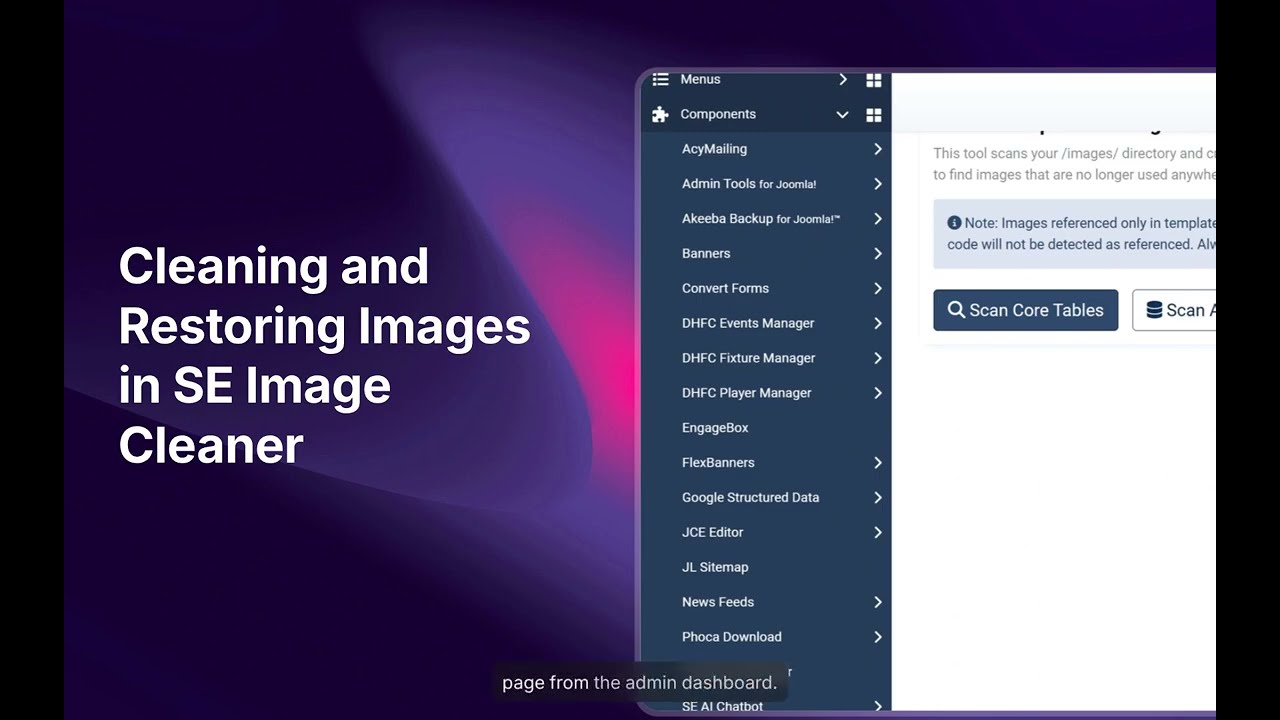 SE Image Cleaner - Video
