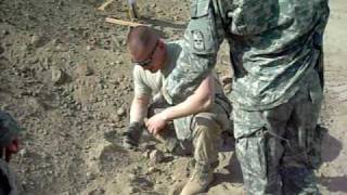 Soldiers test 40mm riot grenade
