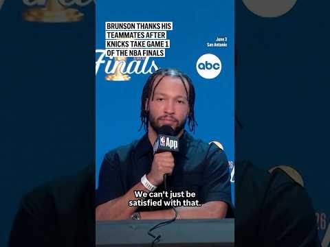 Brunson thanks his teammates after Knicks take Game 1 of the NBA Finals