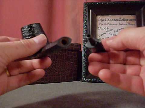 Tobacco Taberne Estate Pipe with Red Black Finish and a Straight Stem