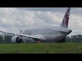 QATAR Boeing 787 8 Dreamliner Taking Off In The Rain At Birmingham Airport