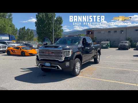 2021 GMC Sierra 3500HD 4WD Crew Cab Standard Box Denali in Black for sale at Bannister Chevrolet Penticton in Penticton, BC