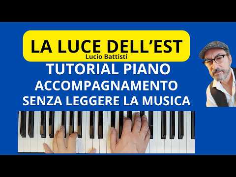 LA LUCE DELL'EST  L.Battisti TUTORIAL PIANO ACCOMP. SENZA SPARTITO #faustopiano964 #pianotutorial
