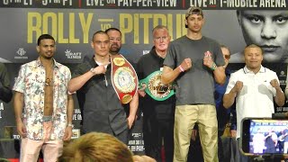 Rolly Romero gets in Pitbull's face, Tim Tszyu stares up at Sebastian Fundora