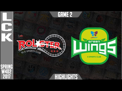 KT Rolster vs Jin Air Greenwings Highlights Game 2 - LCK W4D1 Spring 2017 - KT vs JAG G2