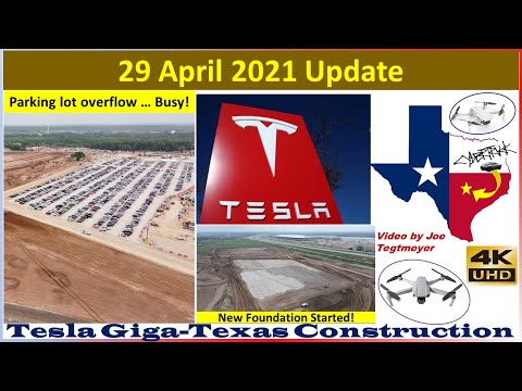 Tesla Gigafactory Texas 29 April 2021 Cyber Truck & Model Y Factory Construction Update (08:00AM)