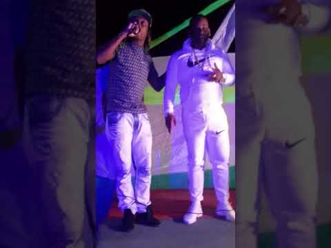 Spade Tattoo Boss, Tenshon, Spin Spinity and Branicle on stage