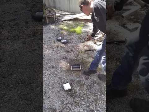 Pouring a 10 lb copper ingot!