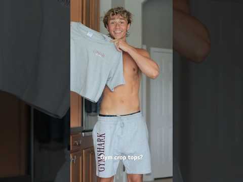 Gymshark men’s crop tops! Thoughts? #model #grwm