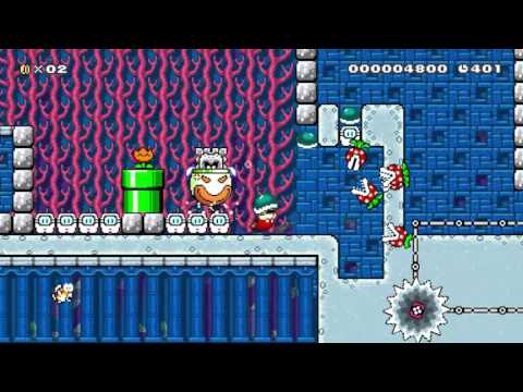 20,000 Thwomps Under The Sea by H.Layton - Super Mario Maker - No Commentary 1AC