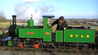 preview picture of video ''St  Egwin'  Evesham Vale Light Railway, Twyford, Evesham, Worcestershire, England 24th January 2009'