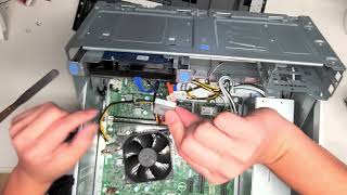 DELL Inspiron 3668 Disassembly RAM SSD Hard Drive Upgrade Repair Power Supply Replacement
