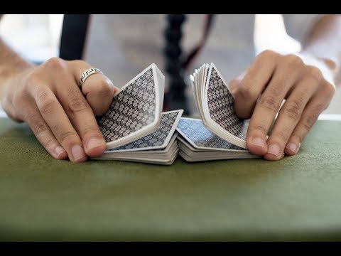 Tabled Card Riffle Shuffle Tutorial