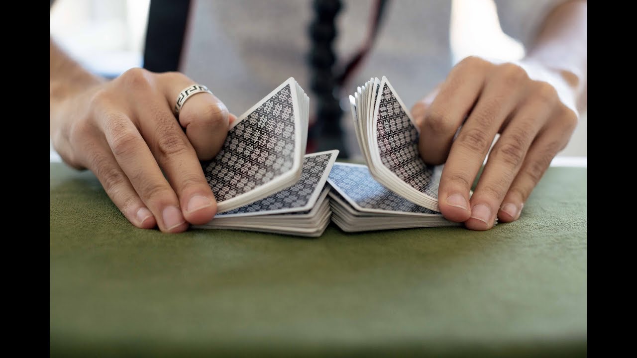 Tabled Card Riffle Shuffle Tutorial