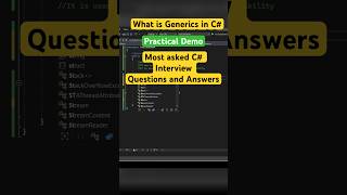 What is Generics in C# - explained with practical demo #shorts #coding #csharp #generics