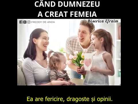 Când Dumnezeu a creat femeia    O poveste minunată pe care vă încurajăm s-o distribuiți