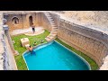 Building An Underground Swimming Pool Hut With A Warm Fireplace