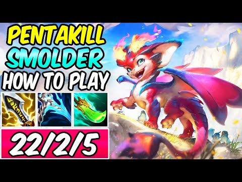 HOW TO PLAY SMOLDER ADC & CARRY S+ | Best Build & Runes | Diamond Smolder Guide | League of Legends