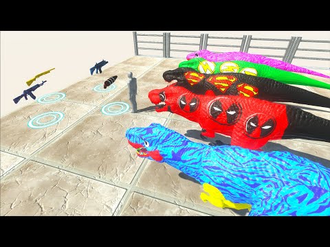 FLASH T-REX DEATH FALL V2 RESCUE MISSION - Animal Revolt Battle Simulator