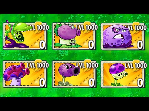 PvZ 2 Mod 9.6.1 - All POISON Plants LEVEL 1000 Power-Up! vs Dark Ages Final Boss
