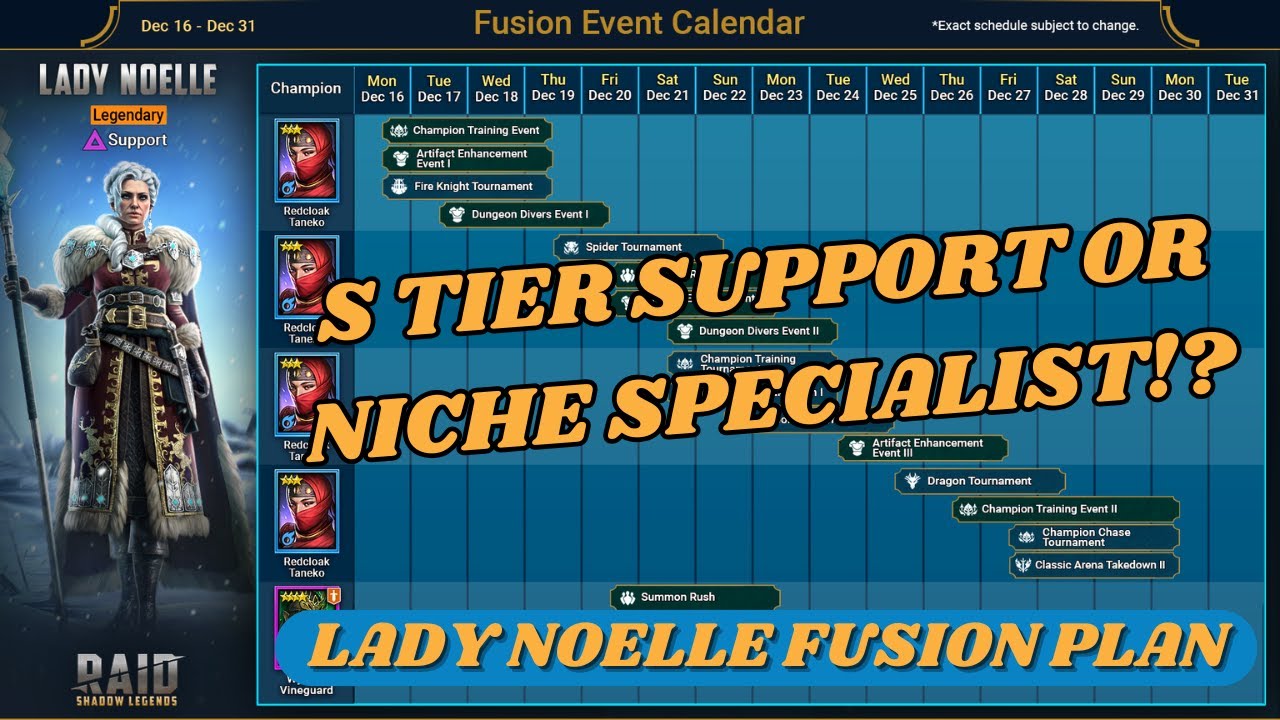 Lady Noelle Fusion Plan! | Fusions | RAID: Shadow Legends