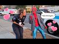 Spider Man RIZZES Girls With MICHAEL JACKSON Performance Human Nature Prank