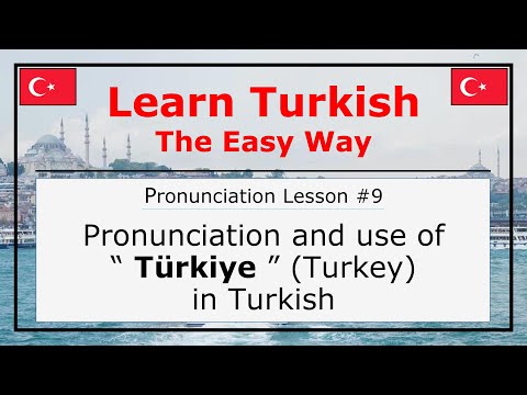 Pronunciation of Türkiye (Turkey) in Turkish (Pronunciation Lesson 9)