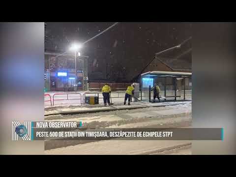 Over 500 stations in Timisoara, cleared of snow by STPT teams