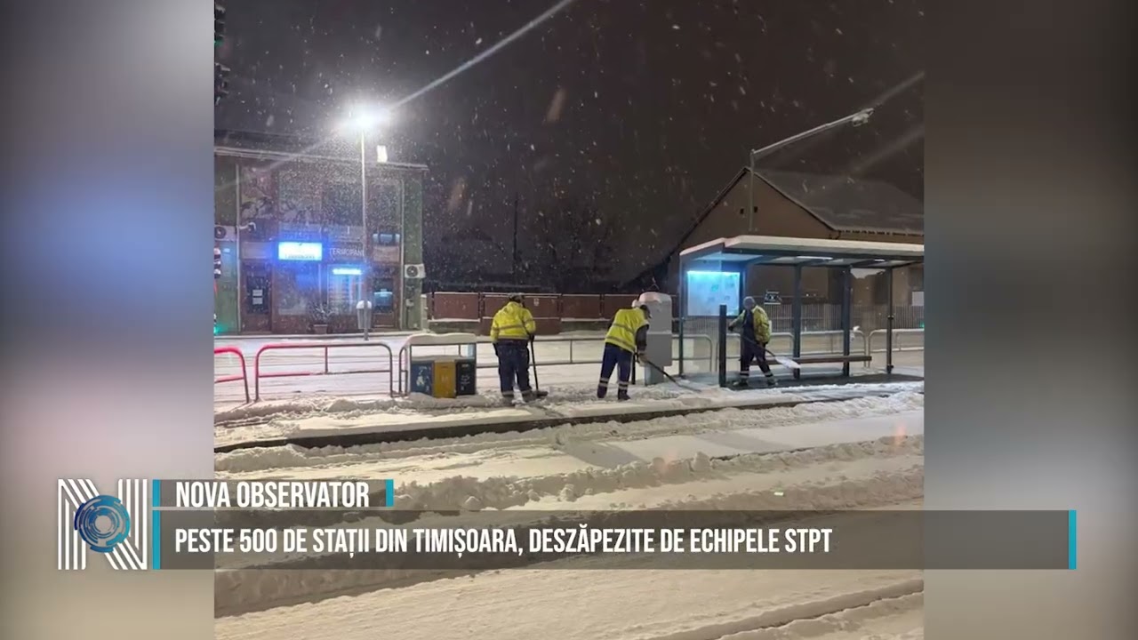 Peste 500 de stații din Timișoara, deszăpezite de echipele STPT
