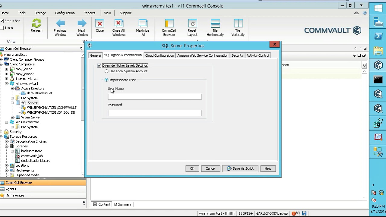 How to backup SQL in CommVault #getajobinit #getajobintech
