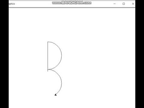 Python Turtle Draw Letter B