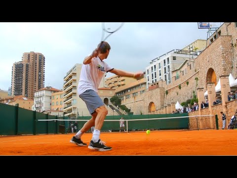 Andreas Seppi Practice Court Level View in Monte Carlo ATP Tennis
