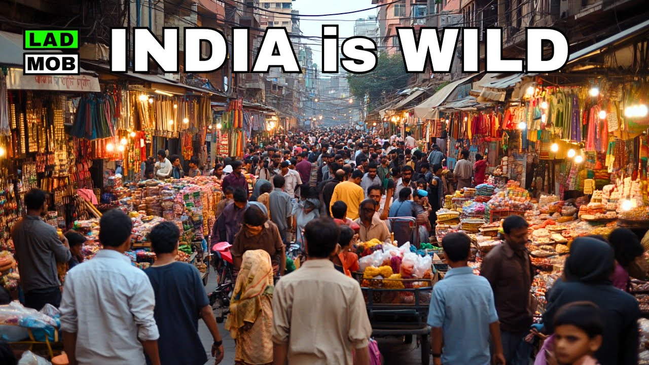 Immersive street-level walking tour through Delhi (Market 34), India, showcasing authentic urban landscapes, local architecture, and the vibrant atmosphere of the city's neighborhoods