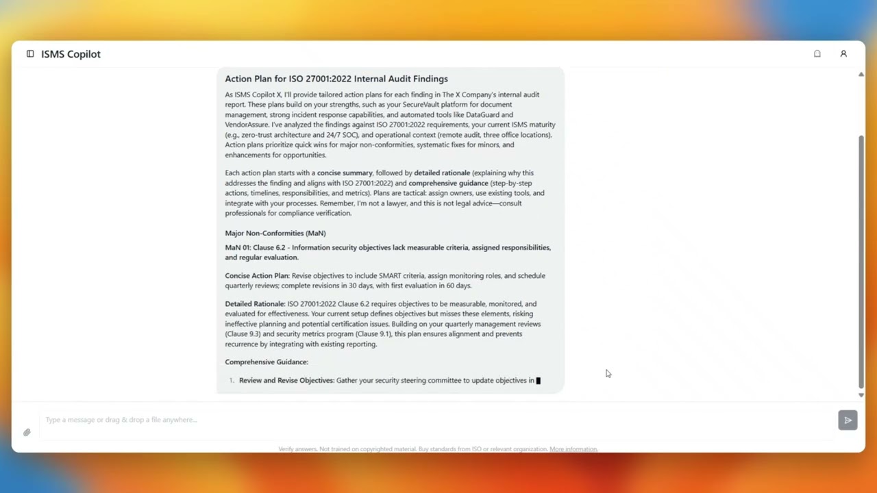 ISMS Copilot 2.0 - The ChatGPT of ISO 27001