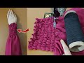 Elastic Thread Cuff Sleeves Design Cutting Stitching DIY Latest Designer Sleeve Baju Astin Bazu
